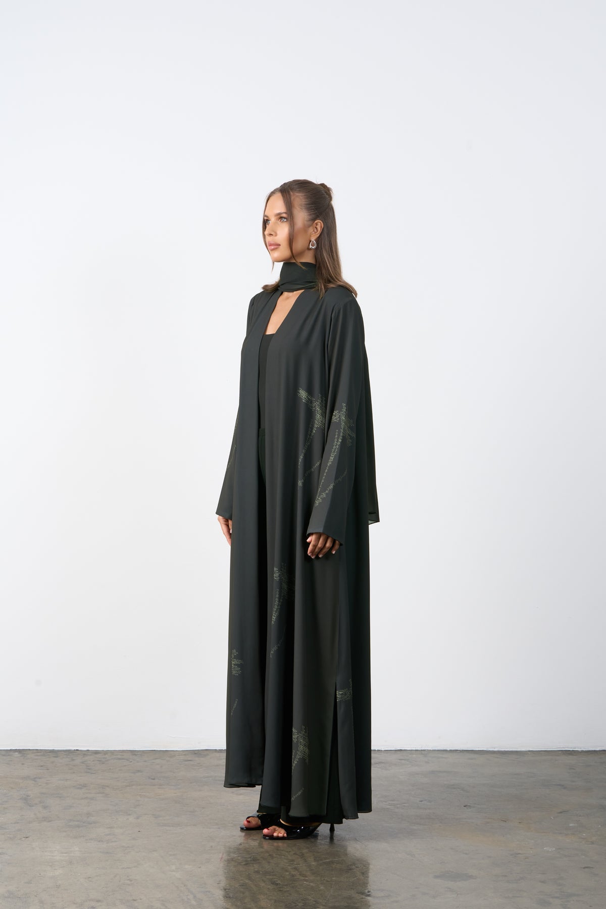 Olive Bloom Abaya