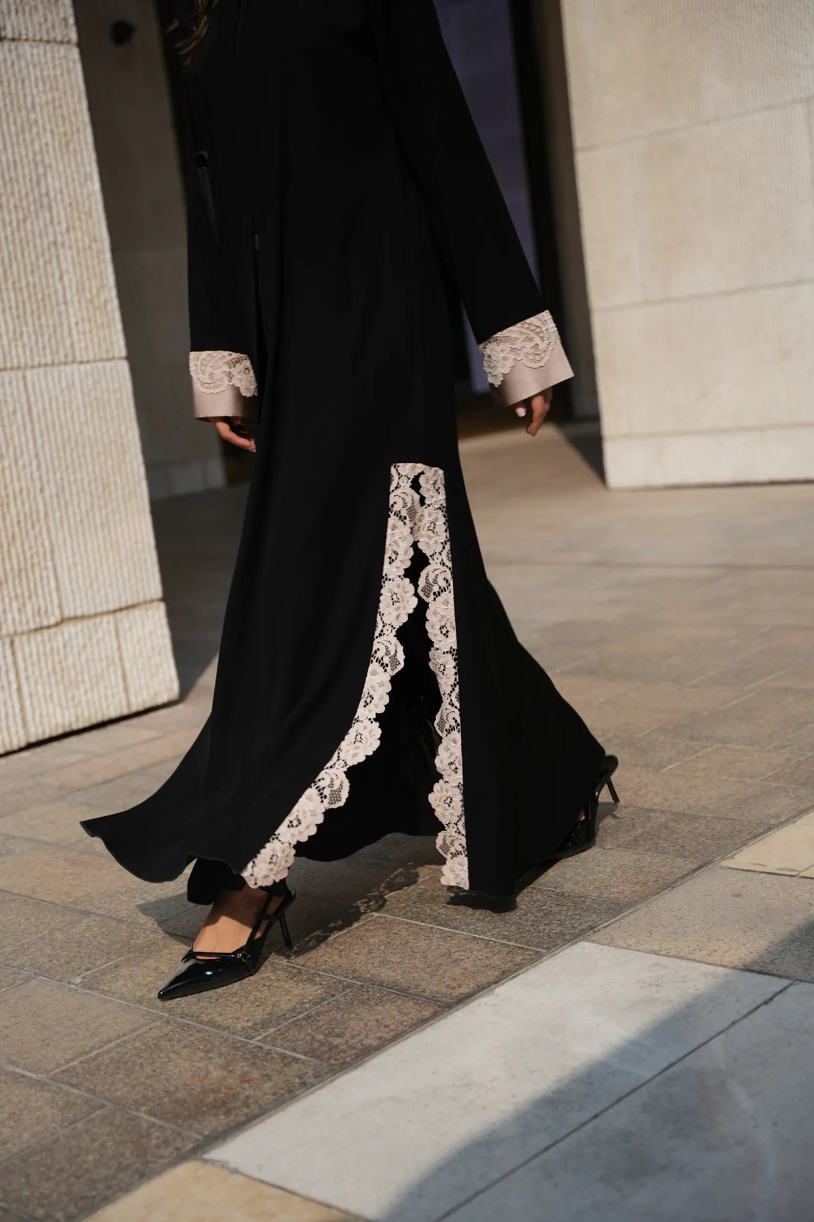 Lace Cuff Abaya