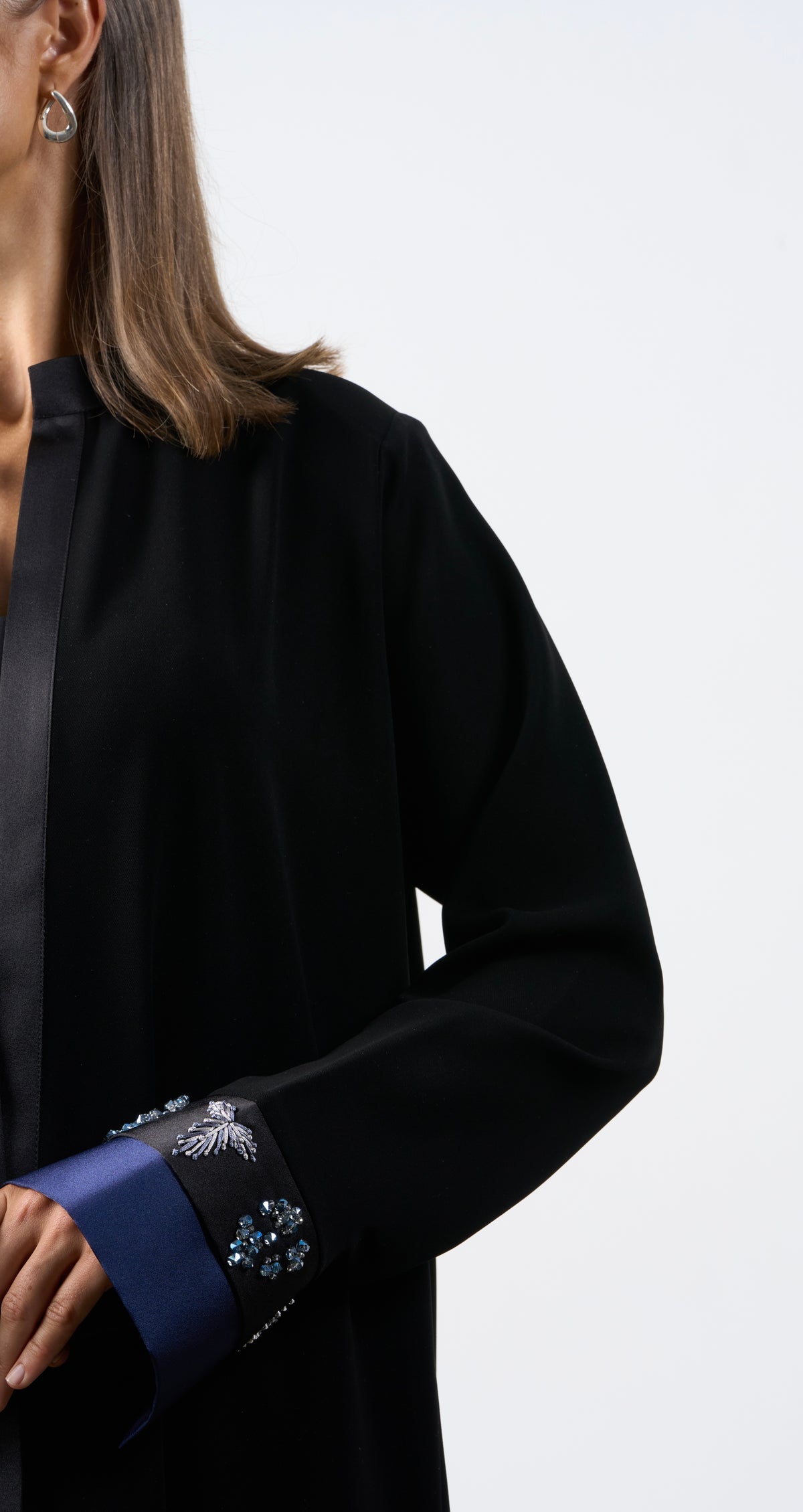 Embroidered Cuff Abaya