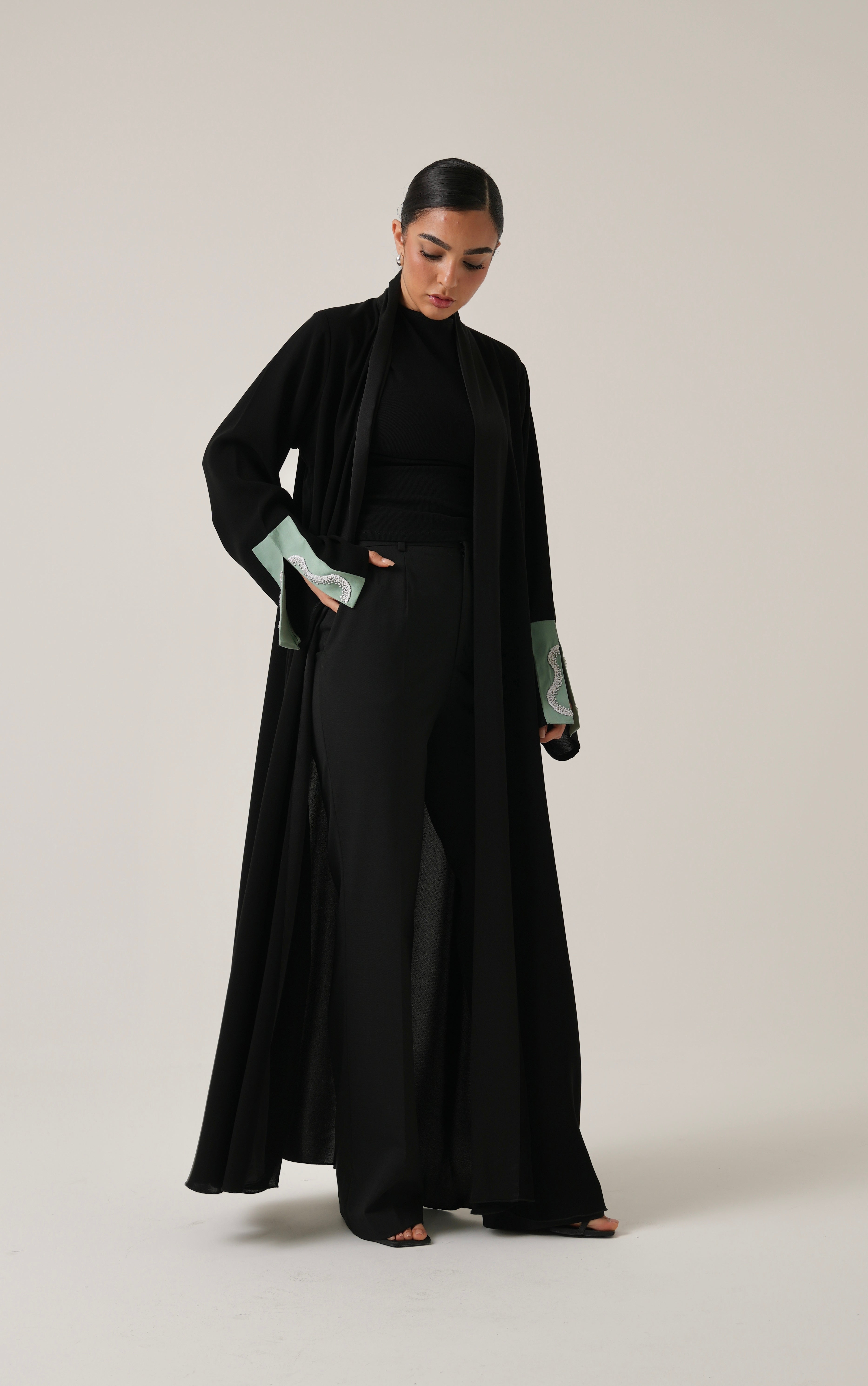 Black Abaya with Embroidery