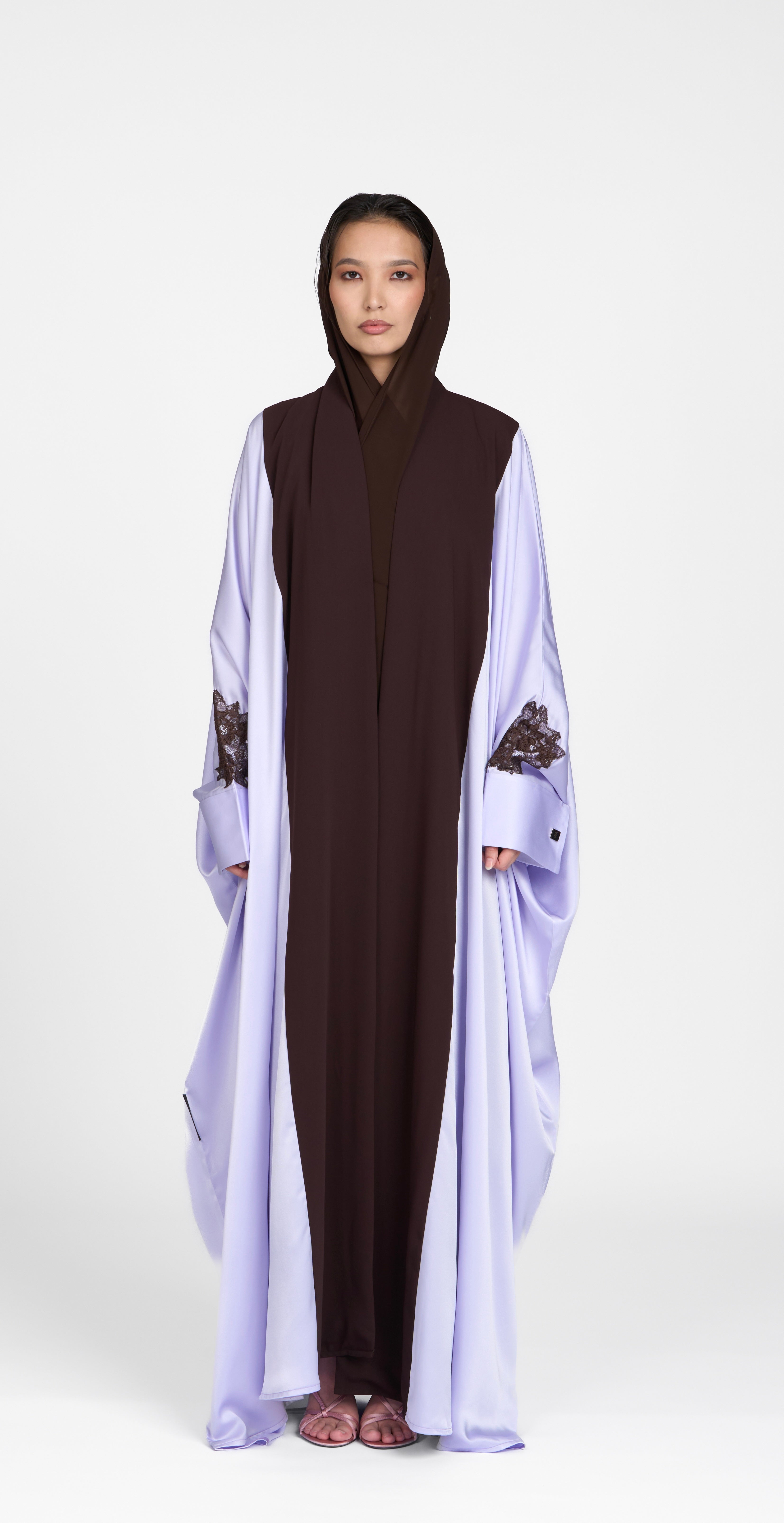Lavender Silk Bisht Abaya