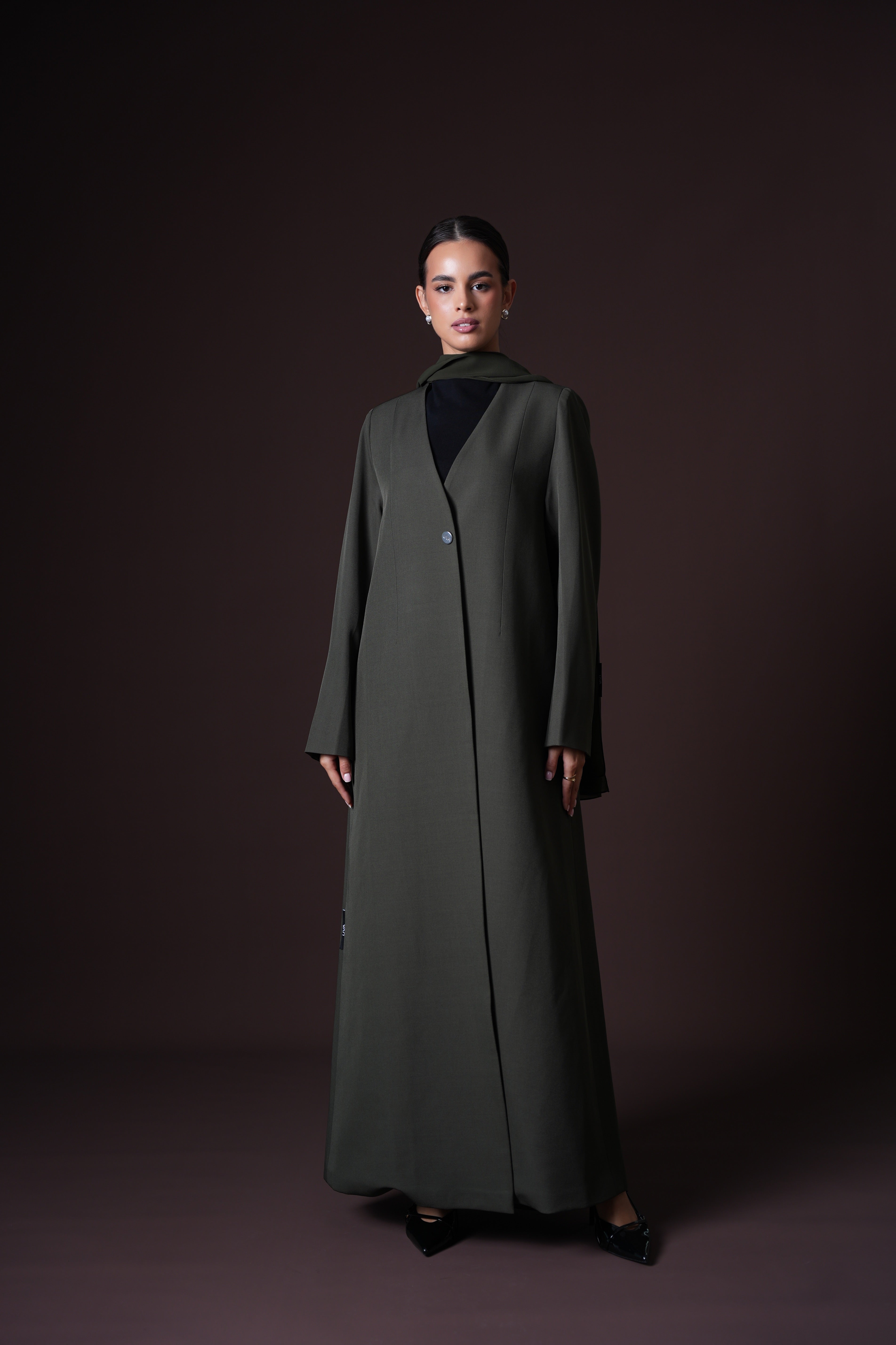 Signature Olive Blazer Abaya