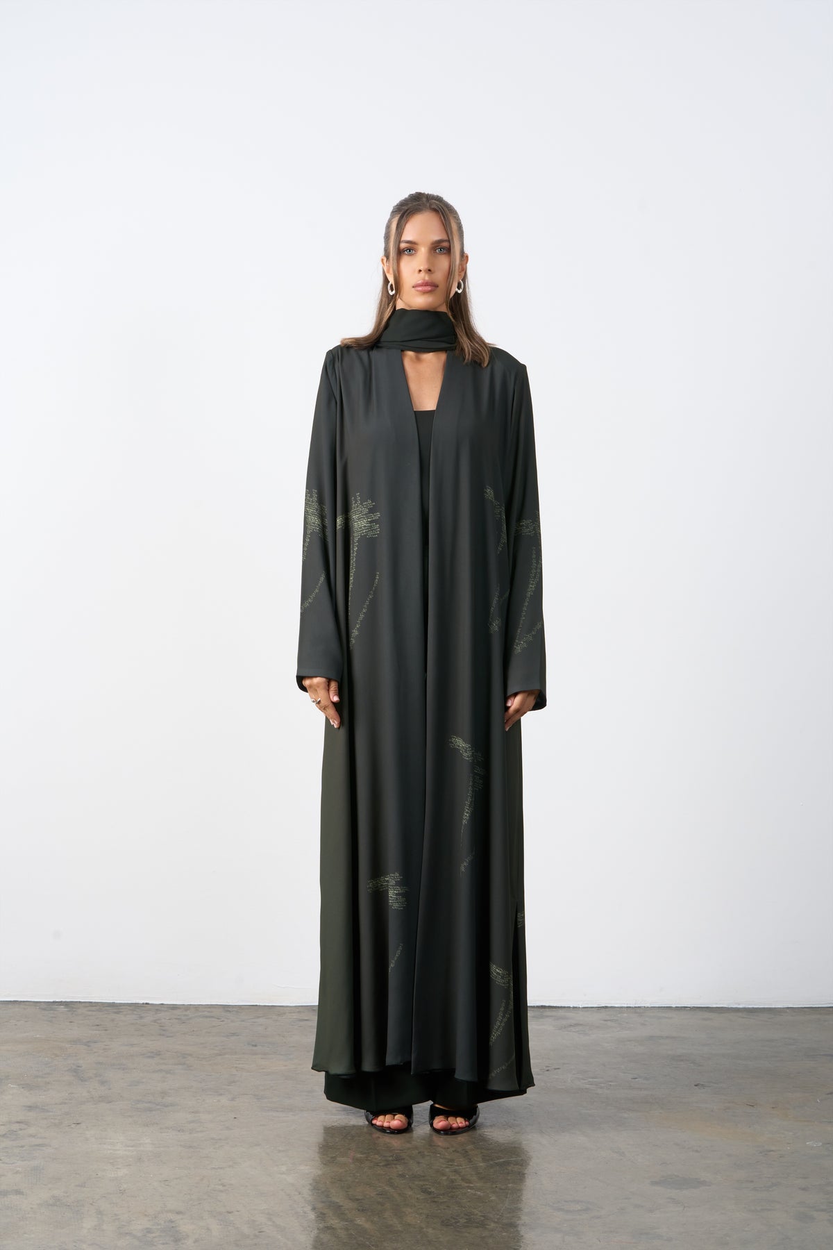 Olive Bloom Abaya