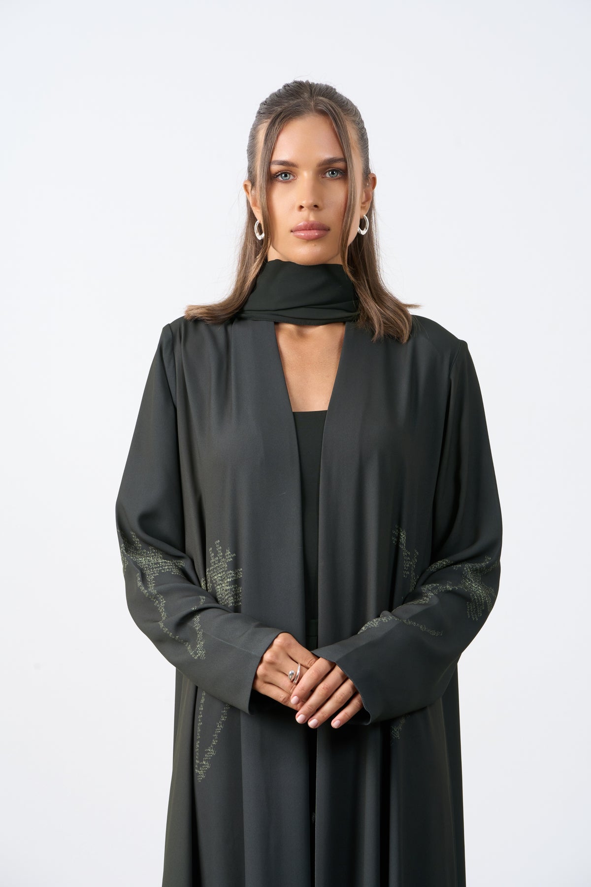 Olive Bloom Abaya
