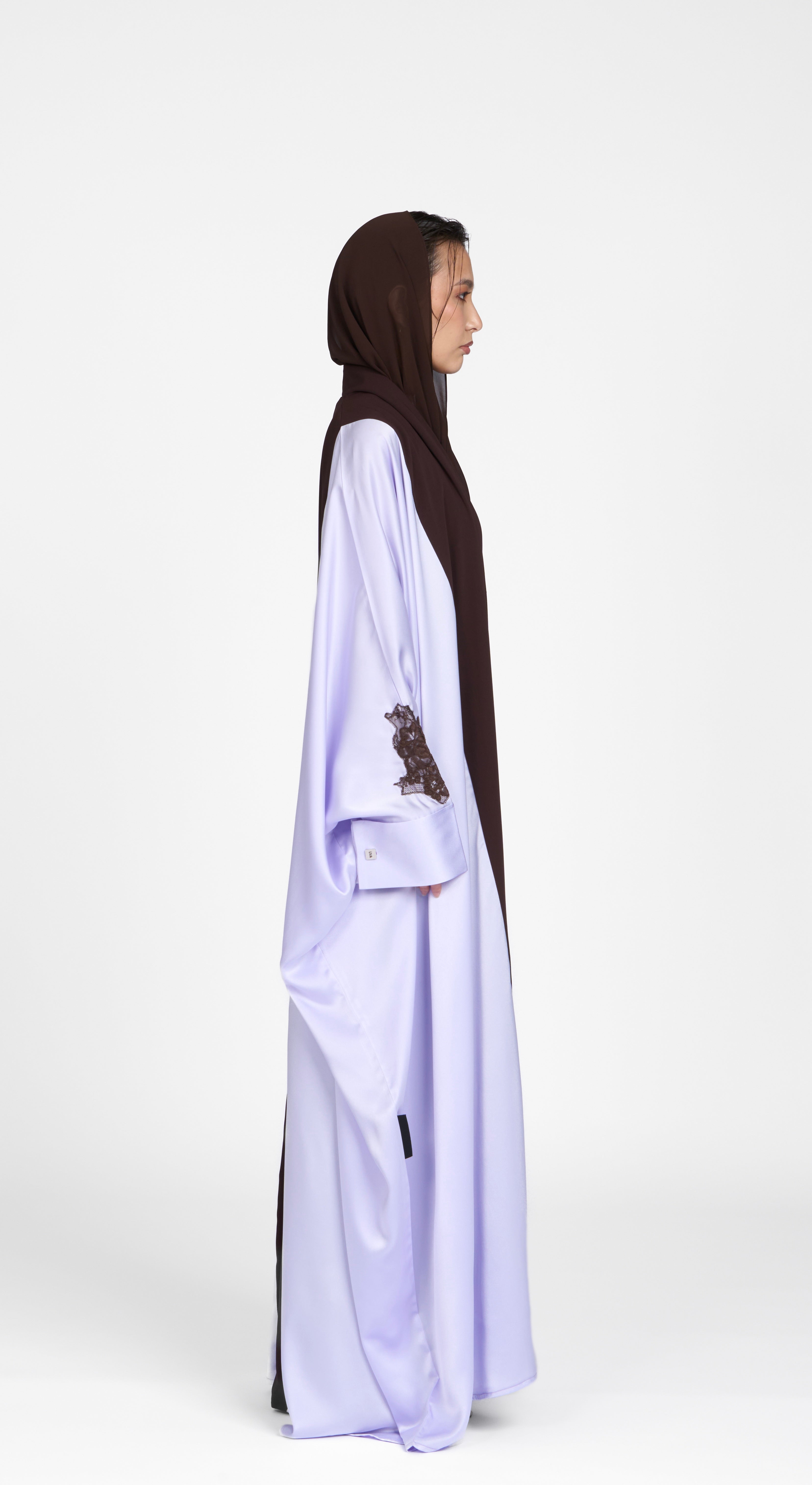 Lavender Silk Bisht Abaya