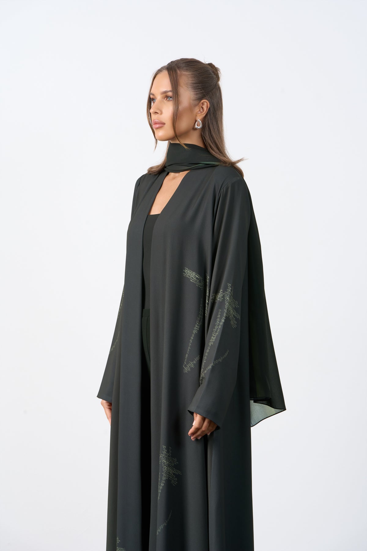 Olive Bloom Abaya