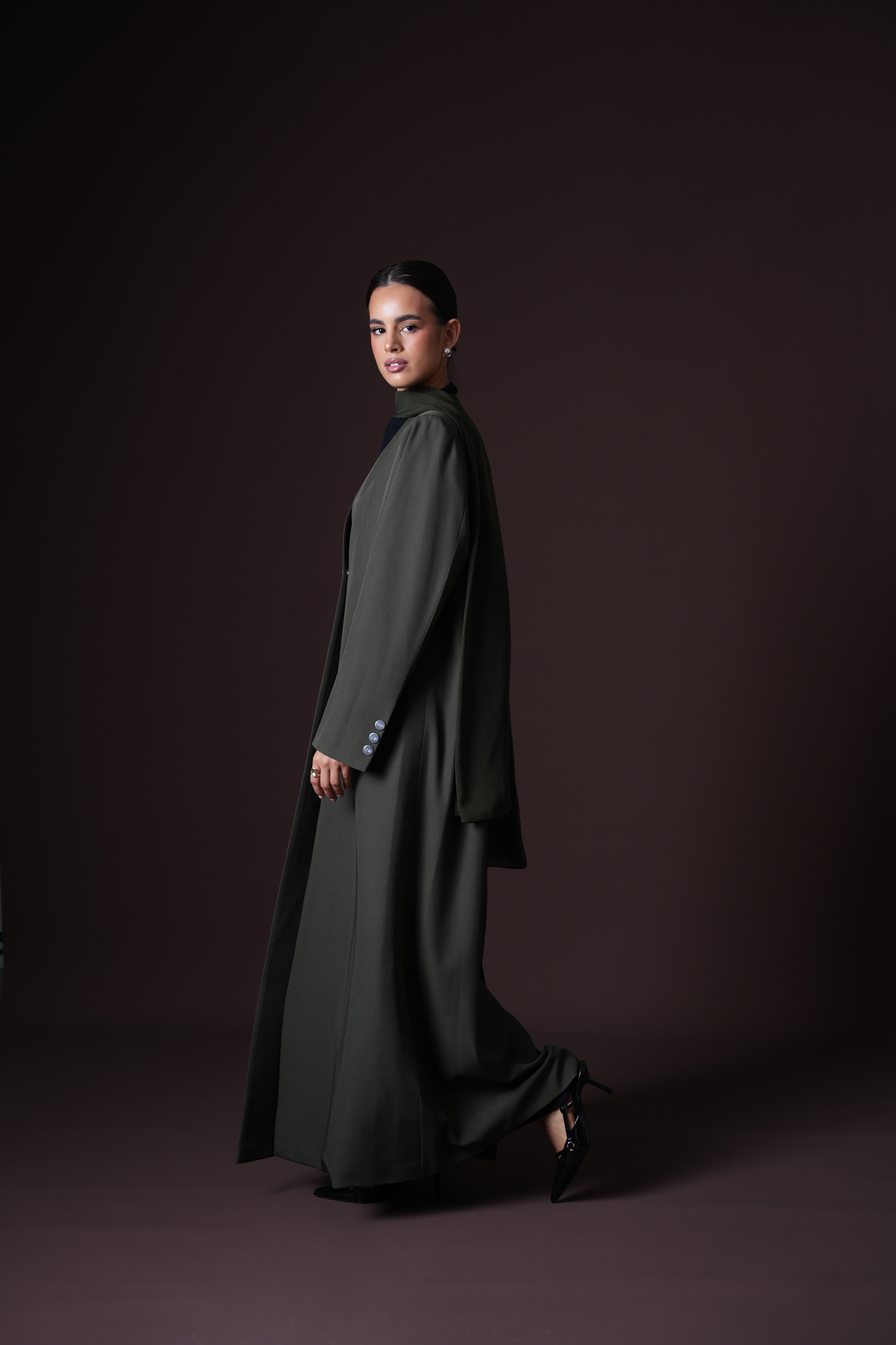 Signature Olive Blazer Abaya